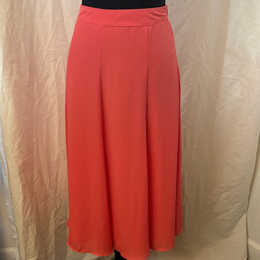 Forever 21 Vibrant Coral A-Line Skirt